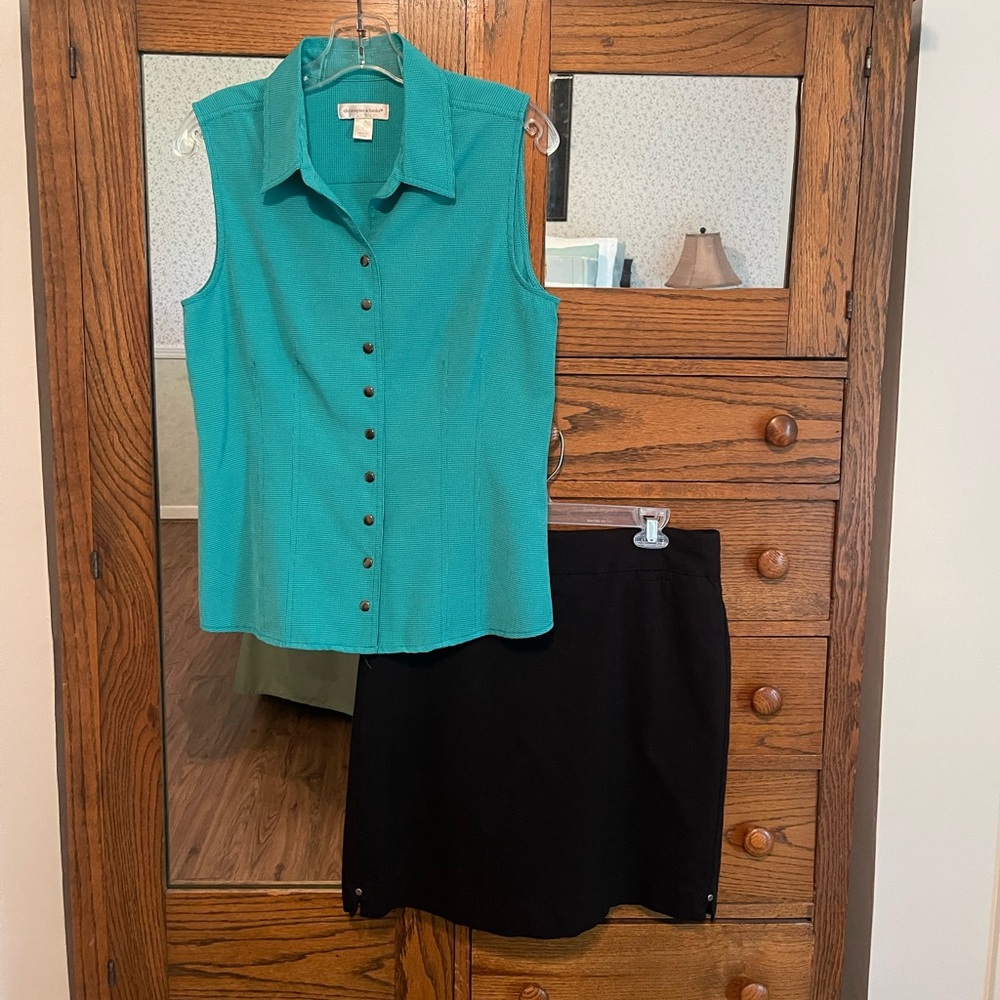 Kim Rogers Black Size 10 Skort